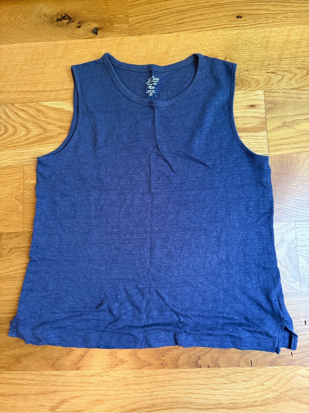 JCrew Linen Sleeveless Blue Women's Tank Top